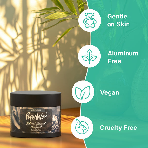 Natural Deodorant Cream without Aluminum, Activated Charcoal